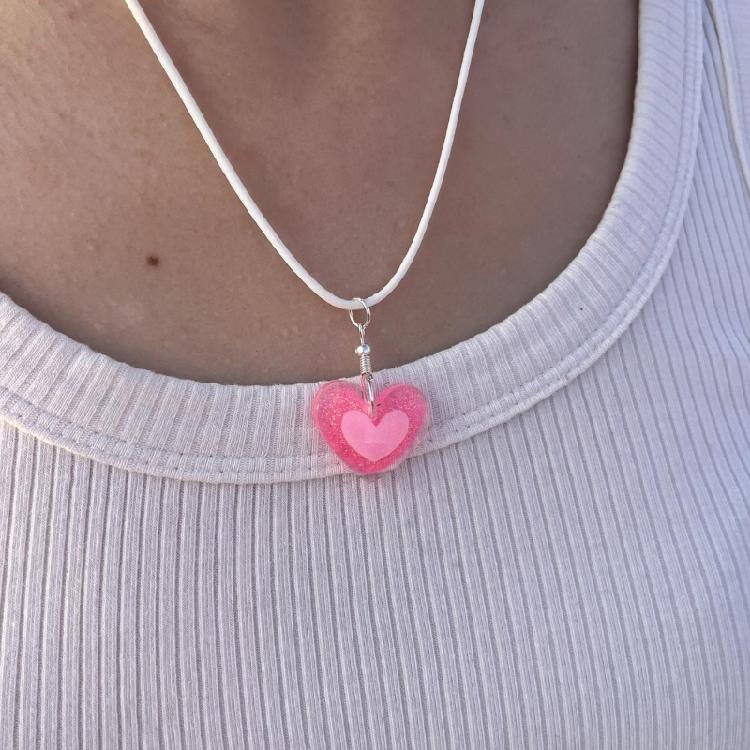 Hip Hop Clavicle Chain Jewelry Heart Choker Necklace Fashion Sweet Heart Charm