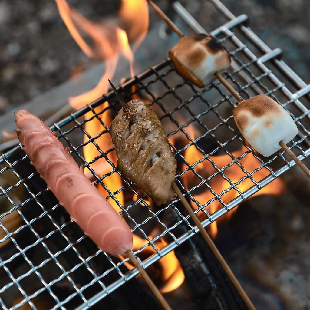 NANGOGEAR Camping Fire Pit with Stainless Steel Solo (Nanko Gear) Mesh, Grill, 11104-J2 (SOLO-202-J2)