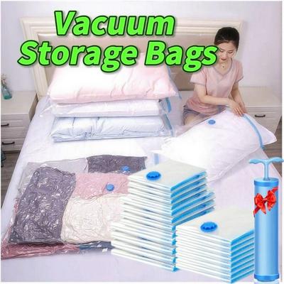 Lot de 3 ou 6 sacs de compression de voyage, sacs de rangement sous vide indispensables pour les voyages, sacs gain de place pour valises, organisateur de vêtements, 4 tailles