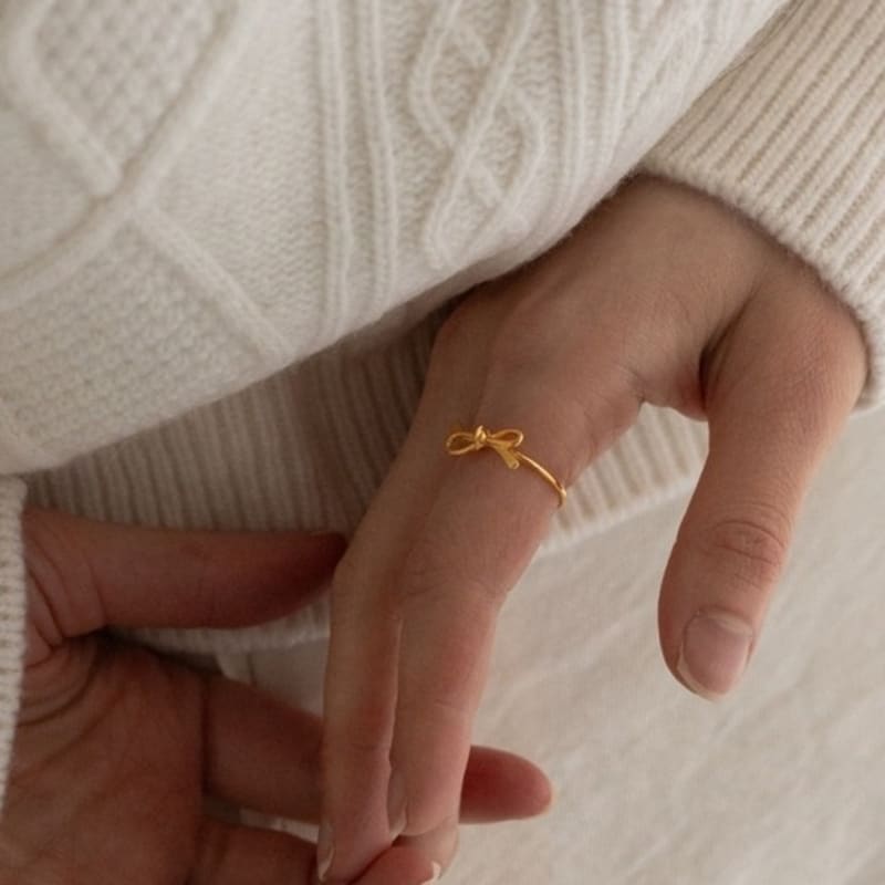BEFORE MOONRISE [Silver 925] Petit Ribbon Ring SR207 - Gold