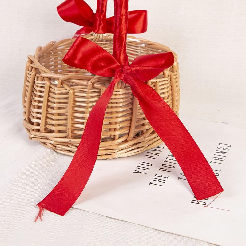 1Pcs Woven Flower Basket Rattan Storage Basket Handmade Organizer Rustic Storage Rack for Entryway Shoes or Toys