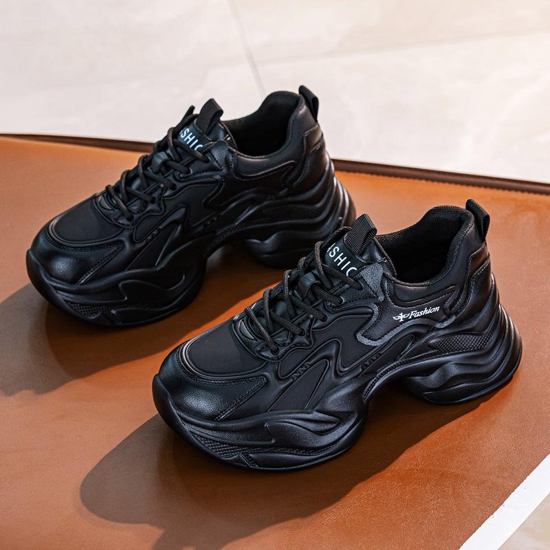 Spring women's shoes new small inner height increase casual little white shoes wedge heel muffin platform mesh shoes