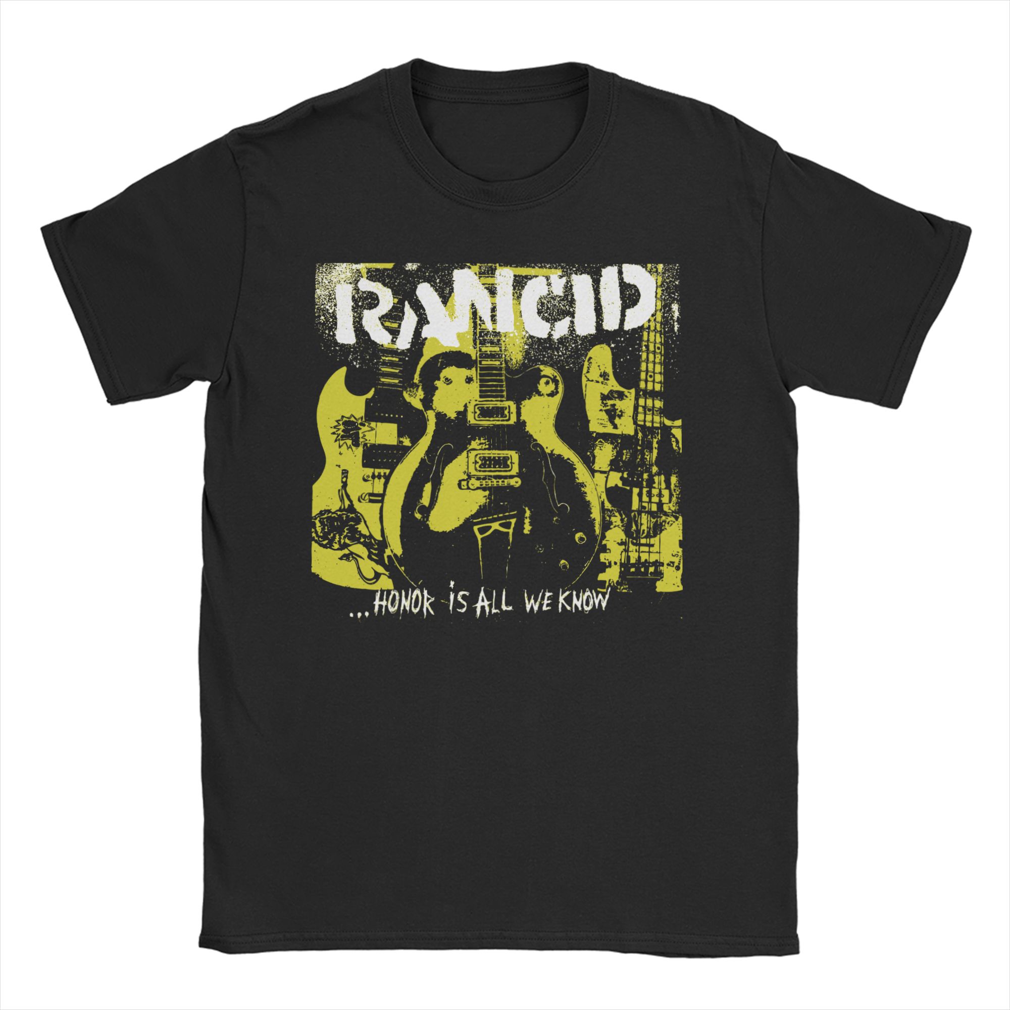 

Rancid Vintage Poster Music Band T Shirt for Unisex Women Cotton Humor T-Shirts Crew Neck Tees Short Sleeve Tops Party S