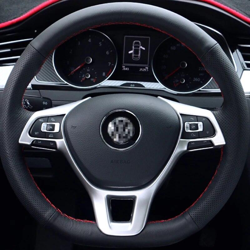 My Good Car ABS Auto-Lenkrad-Bedienfeld-Schalterabdeckung mit Pailletten für Volkswagen VW Golf 7 MK7 MK7.5 2013-