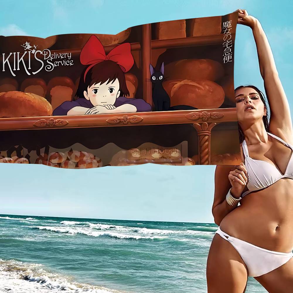 K-Kikis CARTOON D-Delivery Microfiber Blanket Quick Drying Beach Towels Oversized Printing Super Absorbent Pool Towel Blanket
