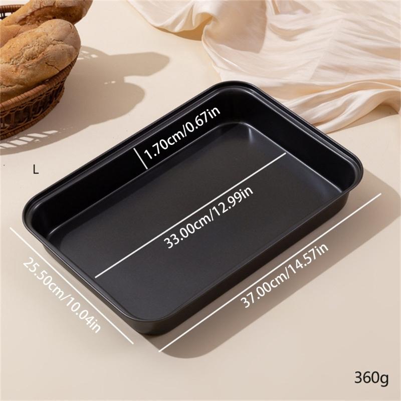 Nonstick Carbon Steel Roasting Tray Large Capacity Deep Cooking Pan Sheet for Baking Cakes Breads Even Heat Distribution