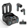 2.4G Wireless Gaming Earphones, PS5 Headset, PC Headphones, Wireless 2.4GHz USB Dongle, 30ms Ultra-Low Latency, Bluetooth, Built-in Mic, Noise
