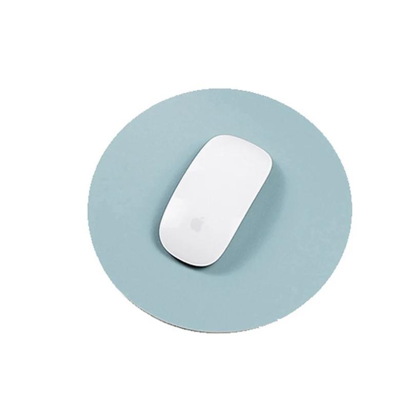 New Hot PU Mouse Pad 22cm Anti-Slip Mousepad Natural Rubber Waterproof Gamer Desk Mat for Desktop PC Computer Laptop Accessories 22cmx22cmx0.18cm небесно-голубой
