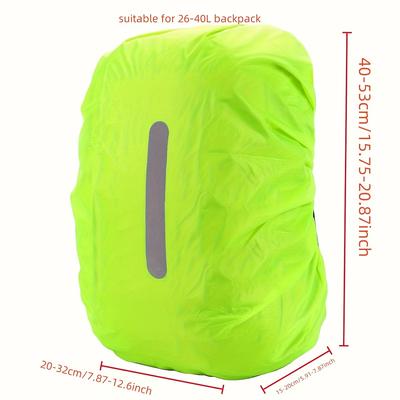 Reflektierende Rucksackhülle für nächtliche Outdoor-Touren. Dehnbar, faltbar, passend für Rucksäcke von 26–40 Litern, ideal zum Wandern und Reisen.