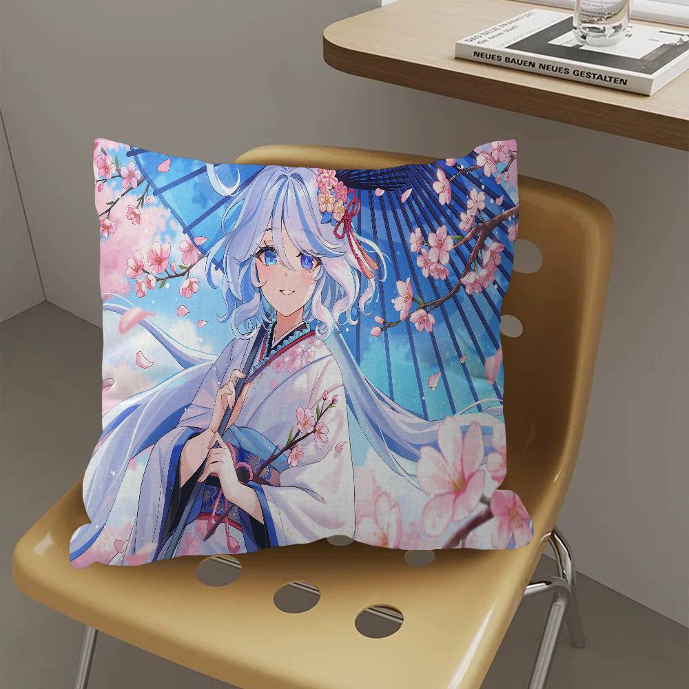 Game F-Furina Pillow Cover Sofa Cushion Cover Home Room Decoration Children Gift