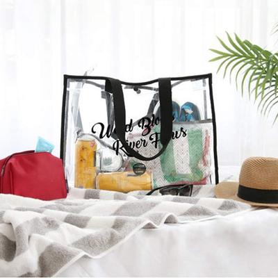 Transparente PVC-Tasche Reisehandgriff Schwimmtasche für Wassertraining für Outdoor Schminktasche Aufbewahrungstasche für Strand Reise-Organizer