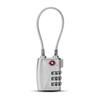 TSA-Approved Zinc Alloy Travel Cable Padlock with 3-Digit Combination