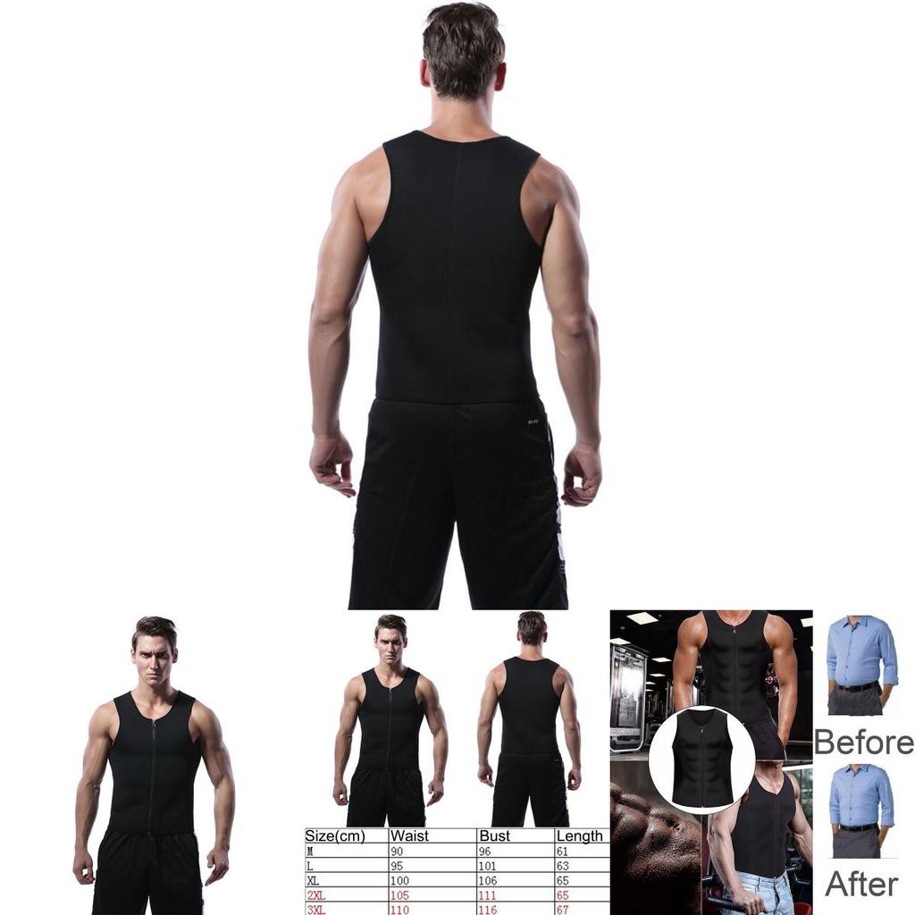 Versatile And Durable Men's Neoprene Body Shaper Sweat Sauna Vest For Weight Loss