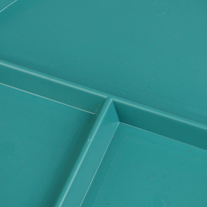 1Pc Divided Dish In 3 Diet Reusable Round Dinner Plate Kitchen Dinnerware Portion Plates For Adults 3 Compartments Microwave