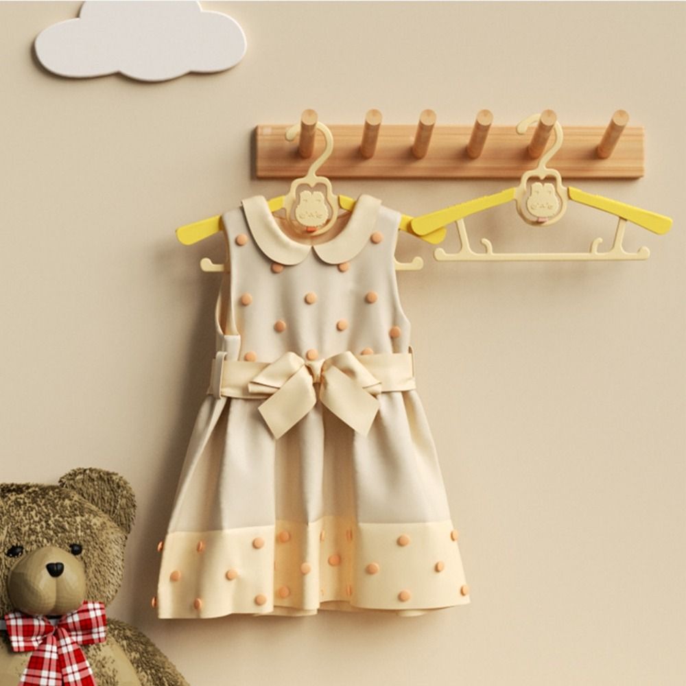 10Pcs Windproof Telescopic Baby Hangers Non-slip Kids Coat Hanger Cute Clothes Organizer  Kids Room