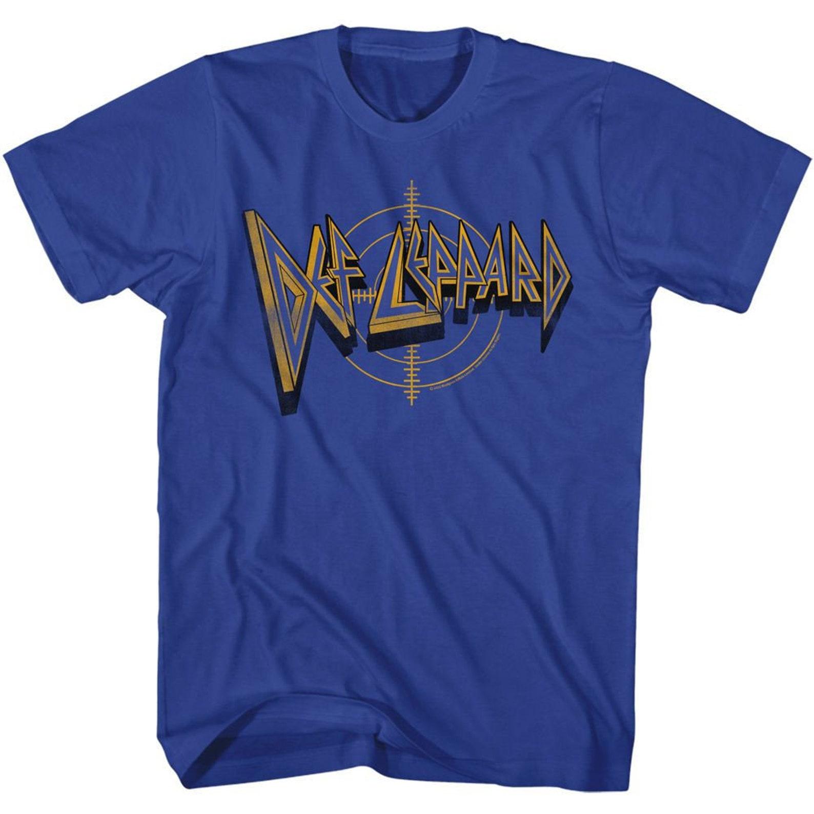 Def Leppard Logo and Crosshairs Royal Adult T-Shirt S