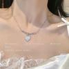 Spice girl style love zircon necklace women's light luxury high-end design sense niche collarbone chain Internet celebrity sweet 