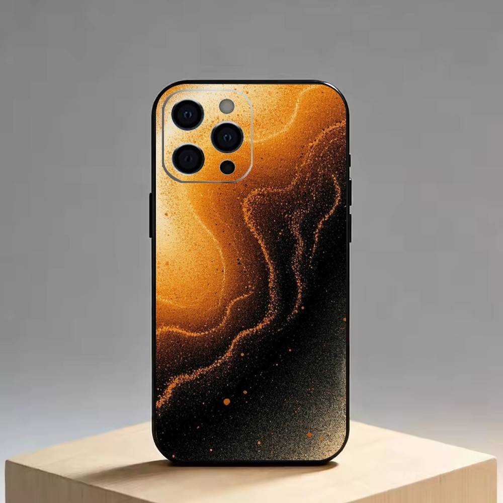 

Retro Amber Texture Laser Phone Case Silicone Soft For IPhone 17 16 15 14 13 12 11 X XR Plus Pro Max Plus iPhone17promax