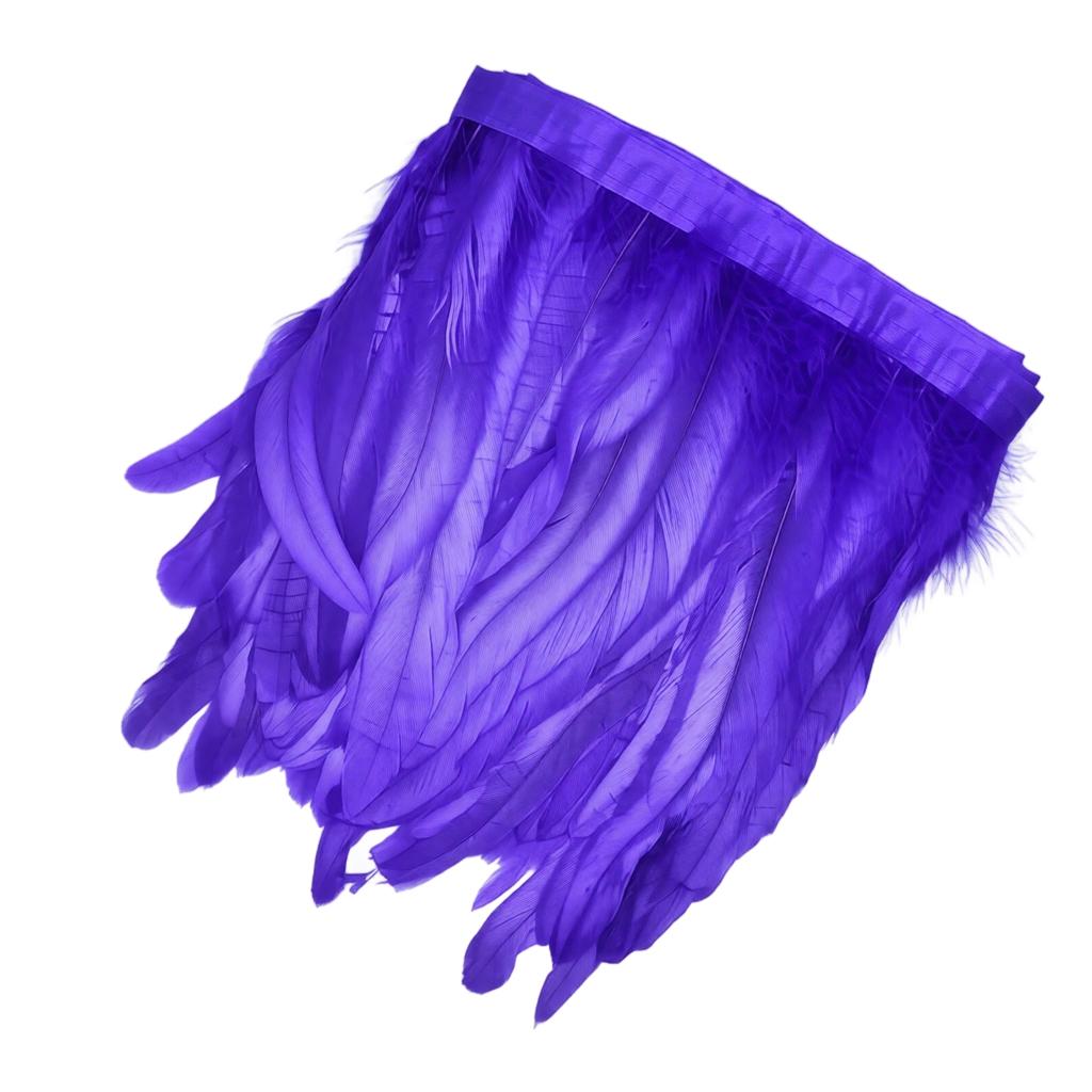1 Meter Natural Large Feather Trim for Down Jackets, Shawls and Party Decorations