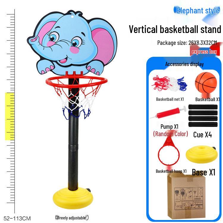 Cartoon Style Adjustable Indoor Basketball Hoop for Kids with Free Shipping