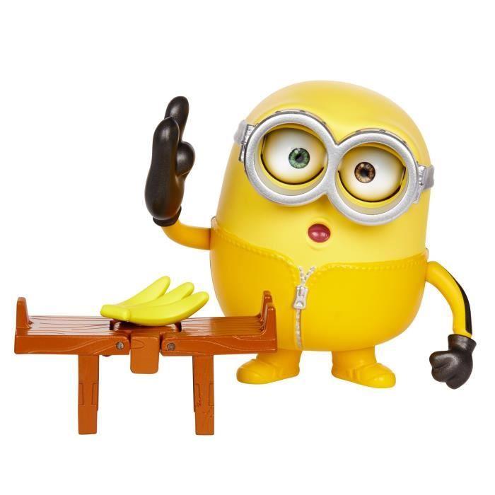 Figurine Deluxe Les Minions - Bob Lasso 9 cm - MATTEL - Jaune - Accessoires interchangeables