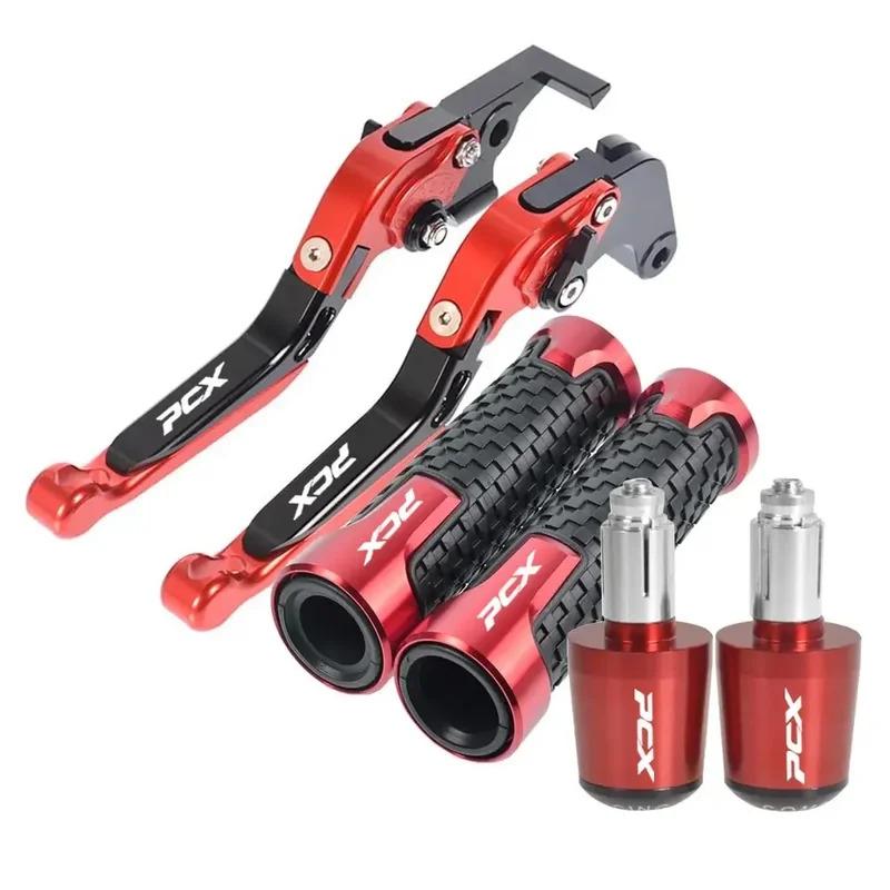 For Honda PCX 125 PCX125 PCX150 Motorcycle Adjustable Folding Brake Clutch Levers Handgrip Handlebar Grips Ends Accessories