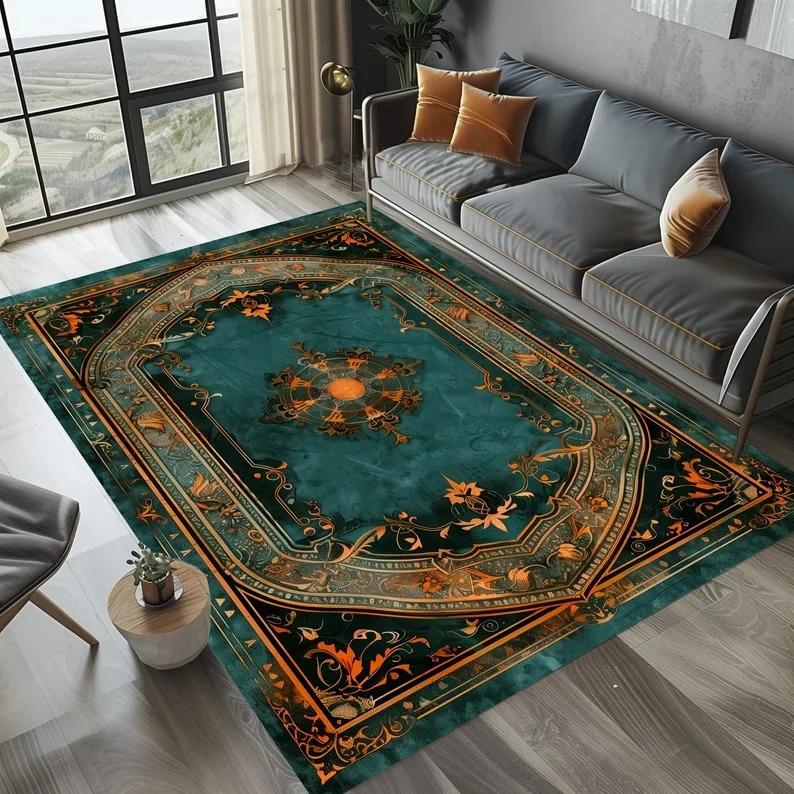 

Nordic-style Mysterious Decorative Living Room Non-slip Rug Retro Style Large Area Bedroom Plush Rug Walk-in Closet Soft Mat 40x60cm