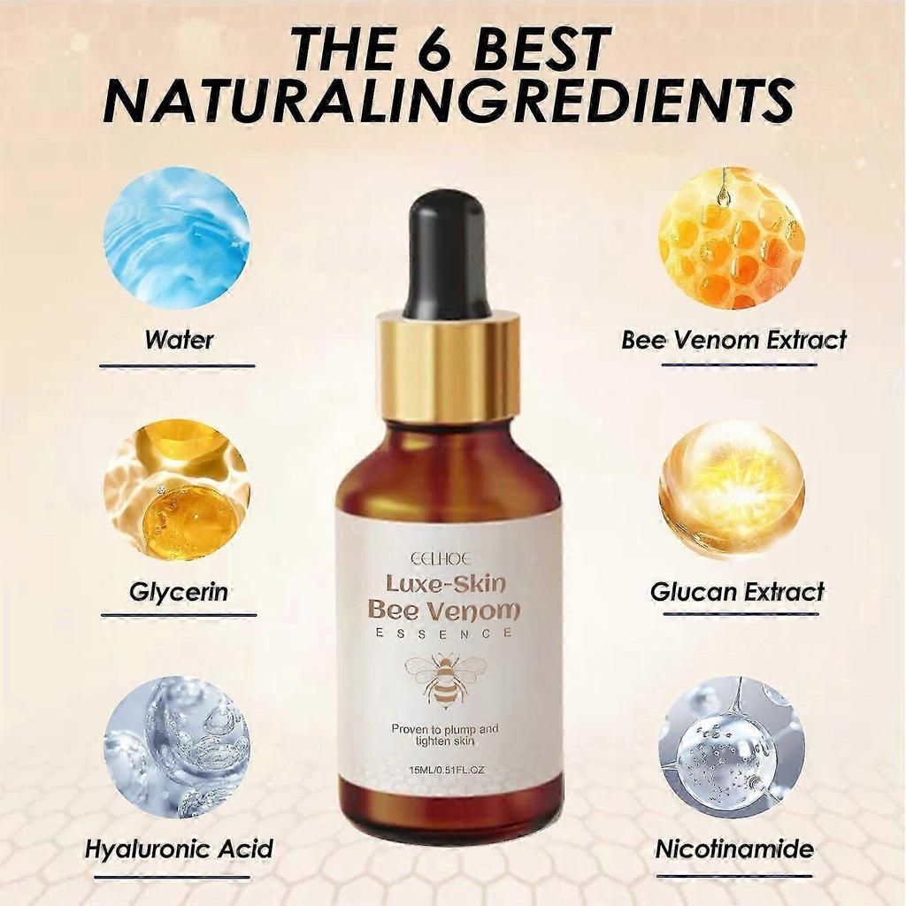Bee Venom Serum, Lighten Fine Lines On The Face, Firming, Moisturizing And Anti-Aging Essence