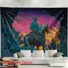 Epic Western Cowboy Horse Art Tapestry Large Canyon Desert Landscape Boho Wall Hanging Southwest Rustic Decor Print 180x280cm