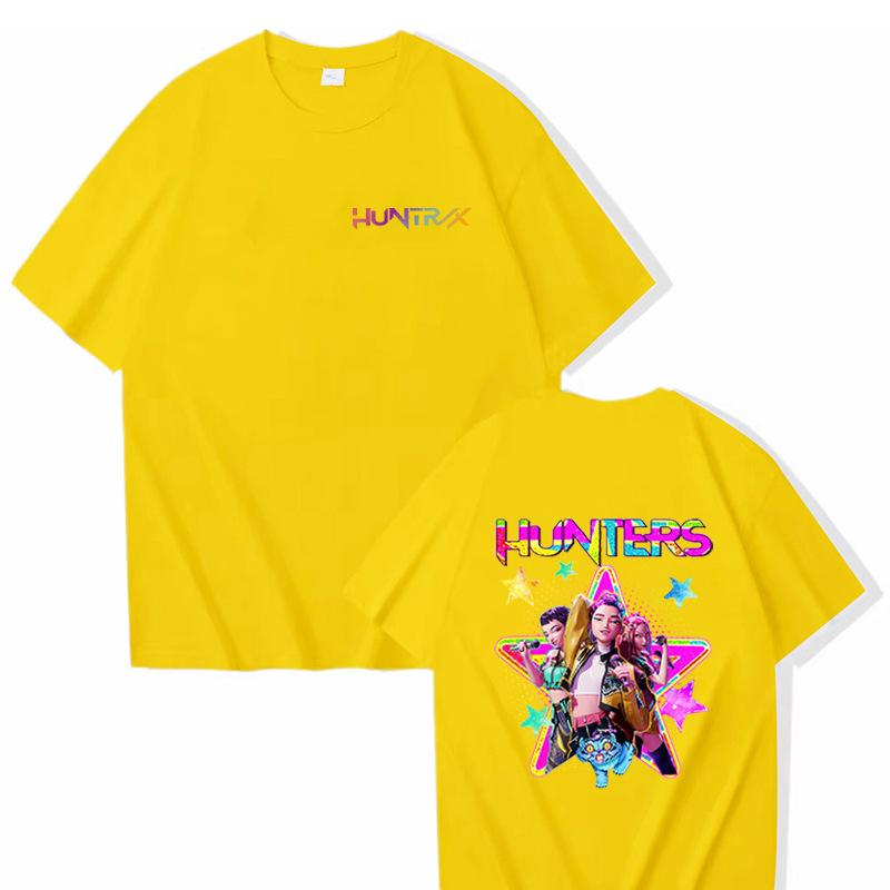 Movie KPop Demon Hunters T-shirts Cute Kawaii Rumi Mira Zoey Graphic T-shirt Men Women Fashion Oversized T Shirts