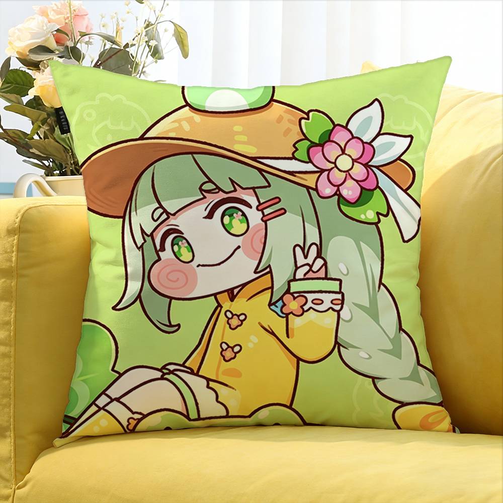 Trickcal Chibi Go G-Game Various Sizes Square Pillow Case For Car Home Bedchamber Decor