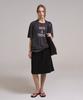 Sin And Lee Anime Midi Skirt Black