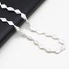 1String, White Rhombus Pearl 8×12mm, Fashion Women Natural Freshwater Pearl Beads for Jewelry Making DIY Crafts, Luxury Bulk Gifts 36cm