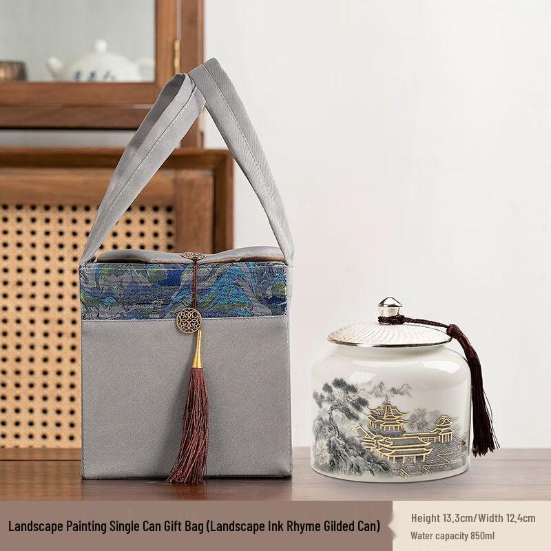 Винтажная китайская керамическая чайница