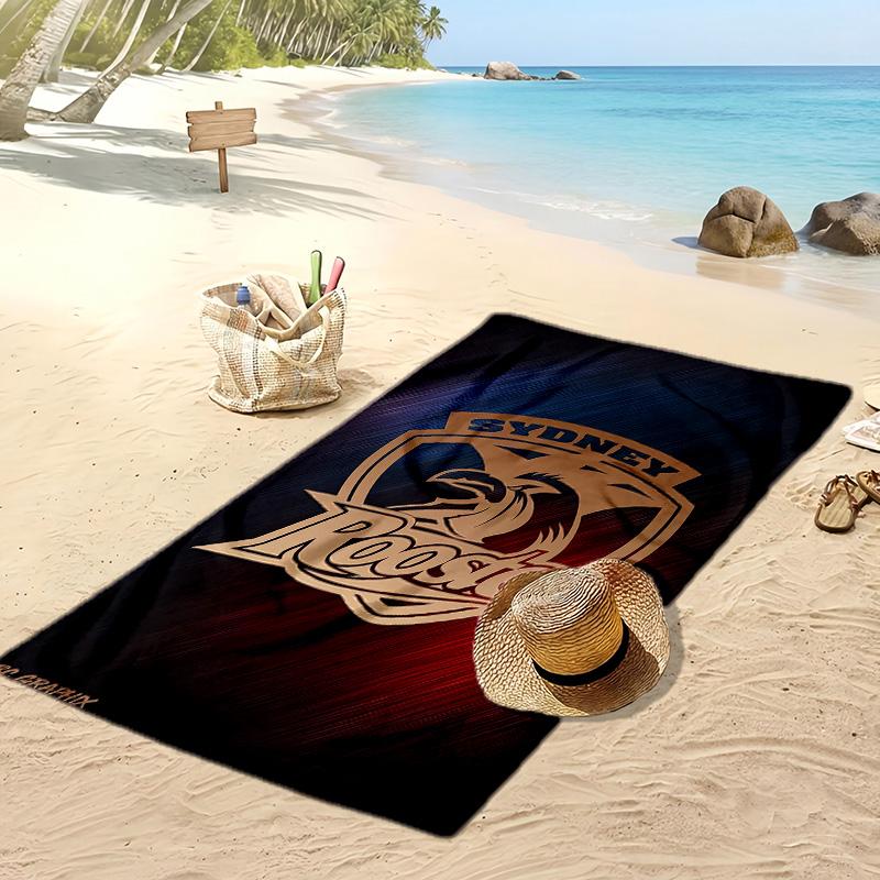 Sydney Roosters Print Beach Towel Soft Portable Quick?dry Towel For Pool Summer Vacation Outdoor Sport