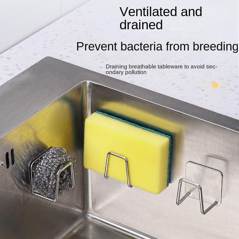 Stainless Steel Draining Rack Punch Free Kitchen Hook