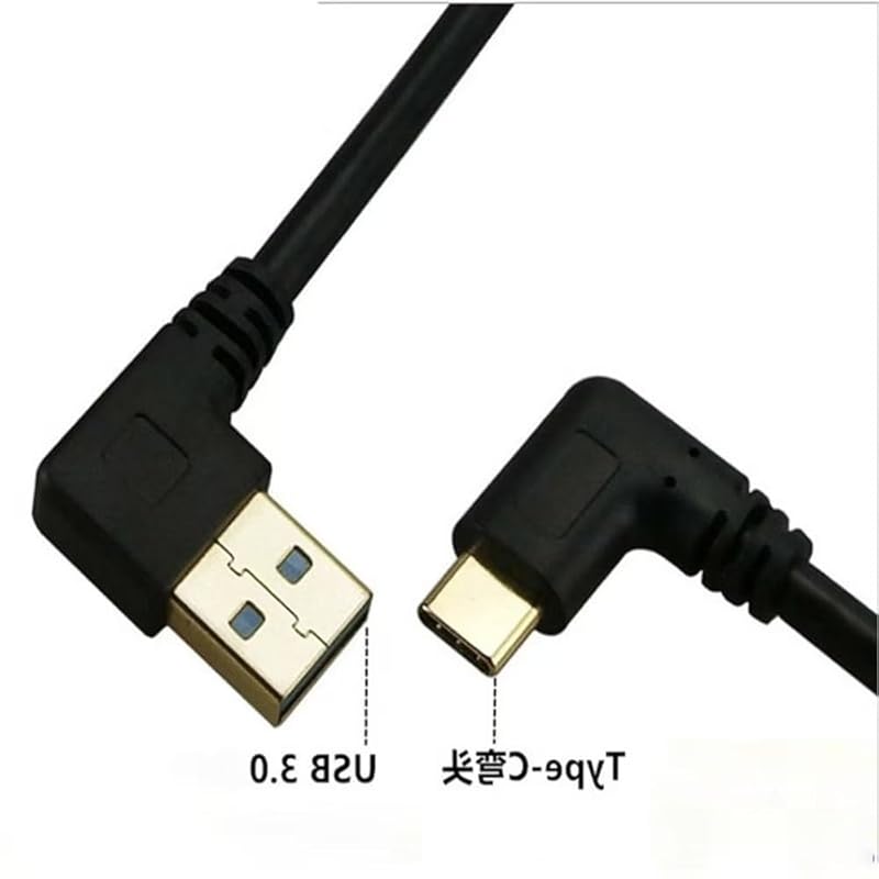 USB Type C 3.2 L-shaped 90 Degree Direction Conversion 0.25 M USB-A Male To USB-C Male. Fast Charging. Fast Data Transfer and 56 New MacBook/Nintendo