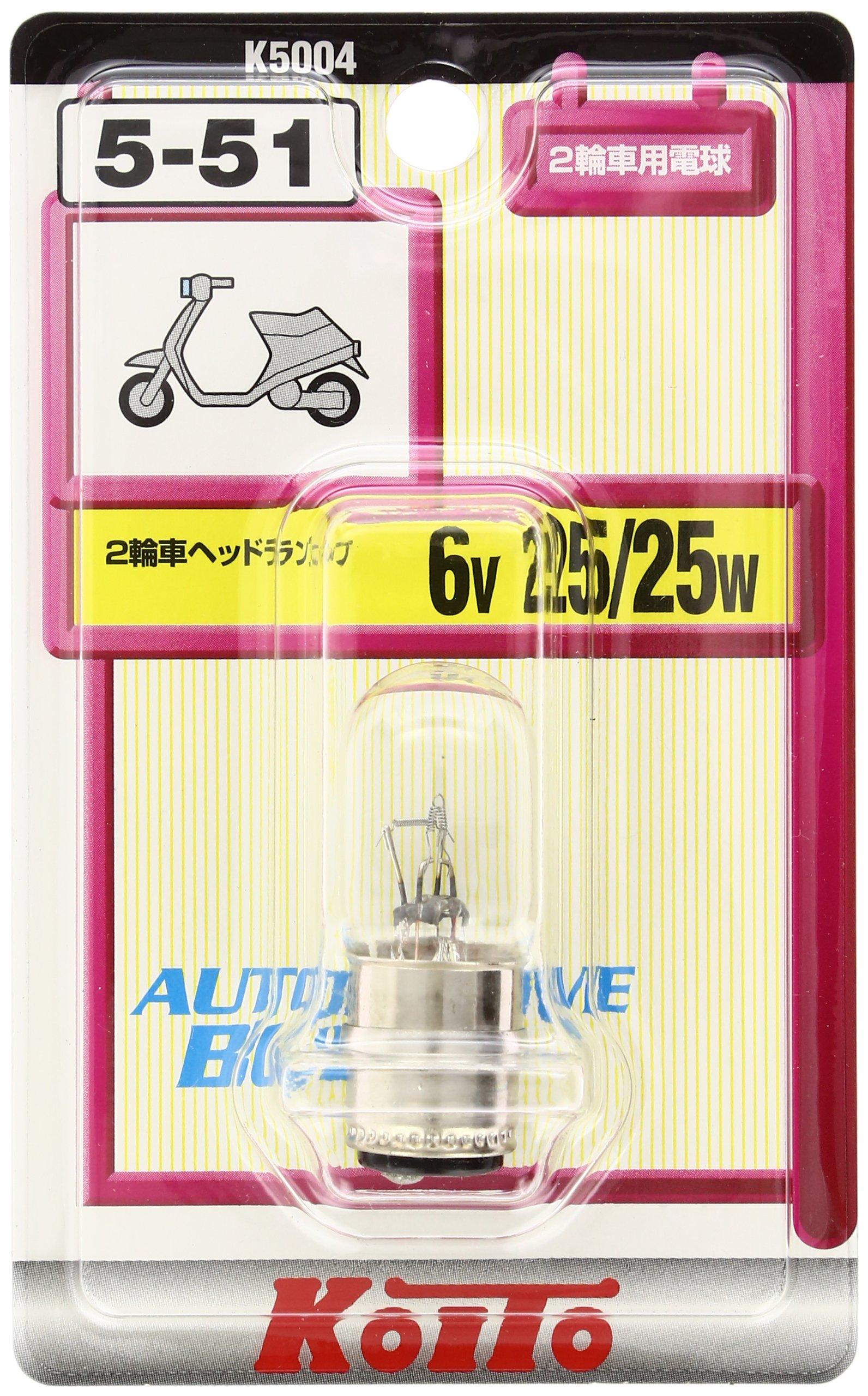 

KOITO [Koito Seisakusho] Two-wheel head bulb 6V 25/25W (1 кусок) [Model number] K5004 Light bulb