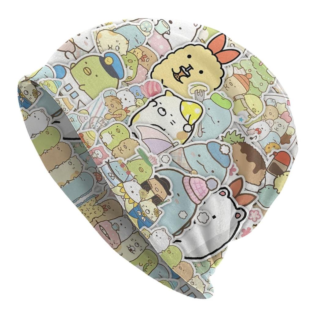 Unisex Winter Warm Bonnet Homme Knitting Hats Fashion Sumikko Gurashi Japanese Cartoon Beanie Cap Anime Game Beanies Caps For