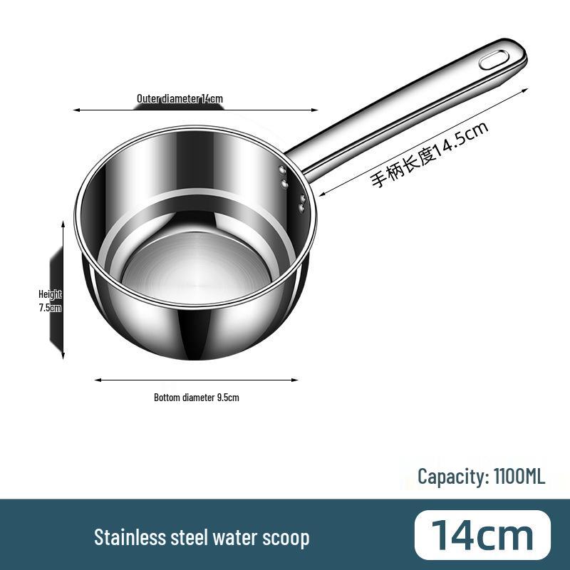 

Ковш из нержавеющей стали с короткой ручкой - Суповая и пищевая кухонная ложка с плоским дном