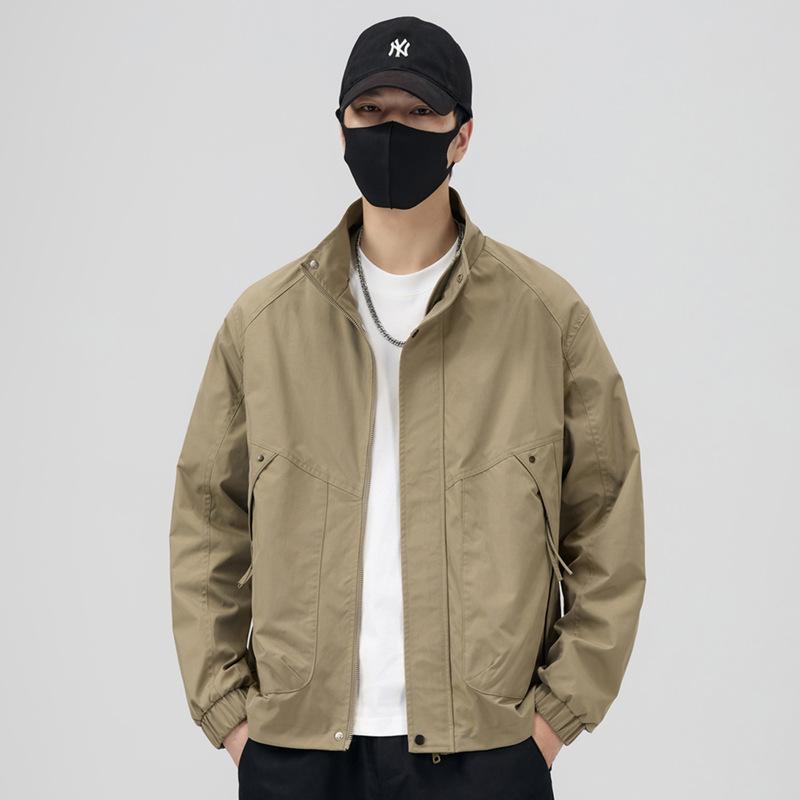 The Same Spring Men'S Casual Stand-Up Collar Jacket, The New Versatile Tooling Jacket, Men'S Fashion And Handsome