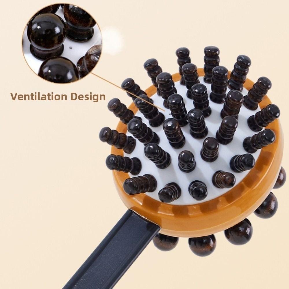 Double Head Massage Hammer Multi-Functional Wood Back Knock Massage Tool Stress Relief Flexible Point Massage Stick