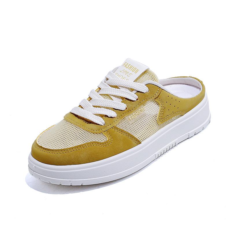 2025 lato małe białe buty nowa wersja koreańska ins studentki siateczkowe oddychające klapki zewnętrzne buty codzienne HL-709