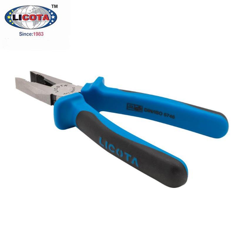 LICOTA Likeda Multi-functional Two-color Handle Steel Wire Flat Jaw Tiger Pliers APT36001