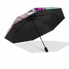 Nightmare Before Christmas Themed Automatic Opening and Closing Umbrella, Brightly Colored 8-rib Portable Umbrella, Suitable for Men and Women, A Perf