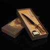 Europeanism Vintage Retro Quill Feather Dip Pen Metal Nibs Calligraphy Writing Pen Gift White