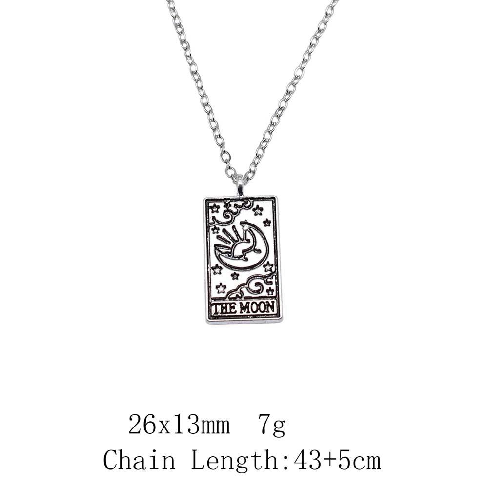 2025 Trend Chain Necklace Men Best Friendship Encouragement Tags Tarot Necklace On The Neck 43cm Chain Ornaments For Home Pendants And Necklaces