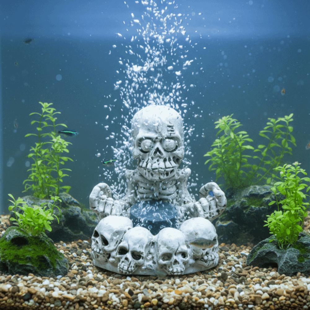 Simulated Fish Tank Skeleton Landscaping Resin Reptile Tank Skeleton Ornament Reptile Hiding Spots