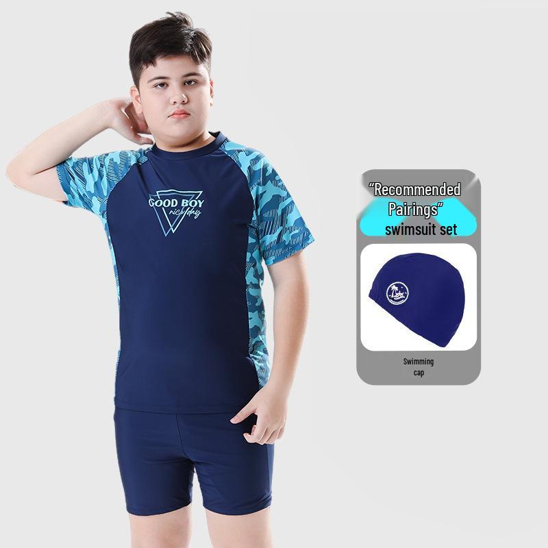 2025 Plus Size Teen Kids Extra Wide Swimwear - Quick Dry & Sun Protection