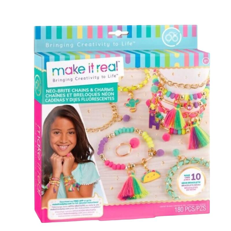 Sparkling Star And Moon Diy Beaded Bracelet Kit For Girls Crystal Jewelry Creation Set
